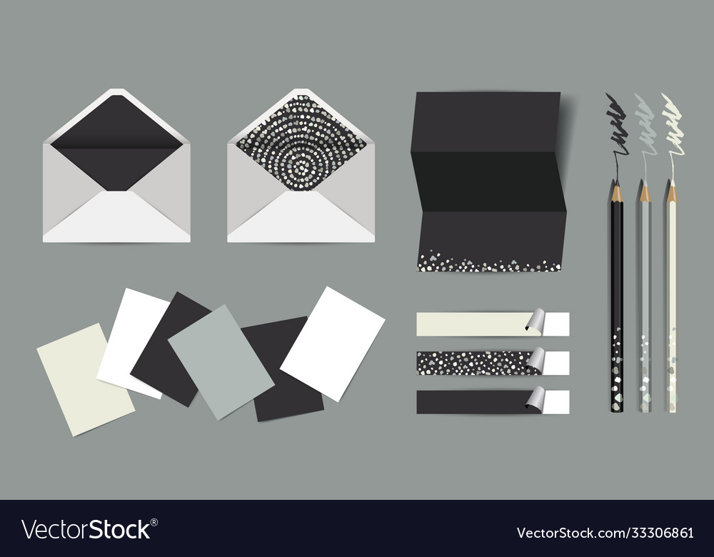 Corporate identity paper mock up flat design