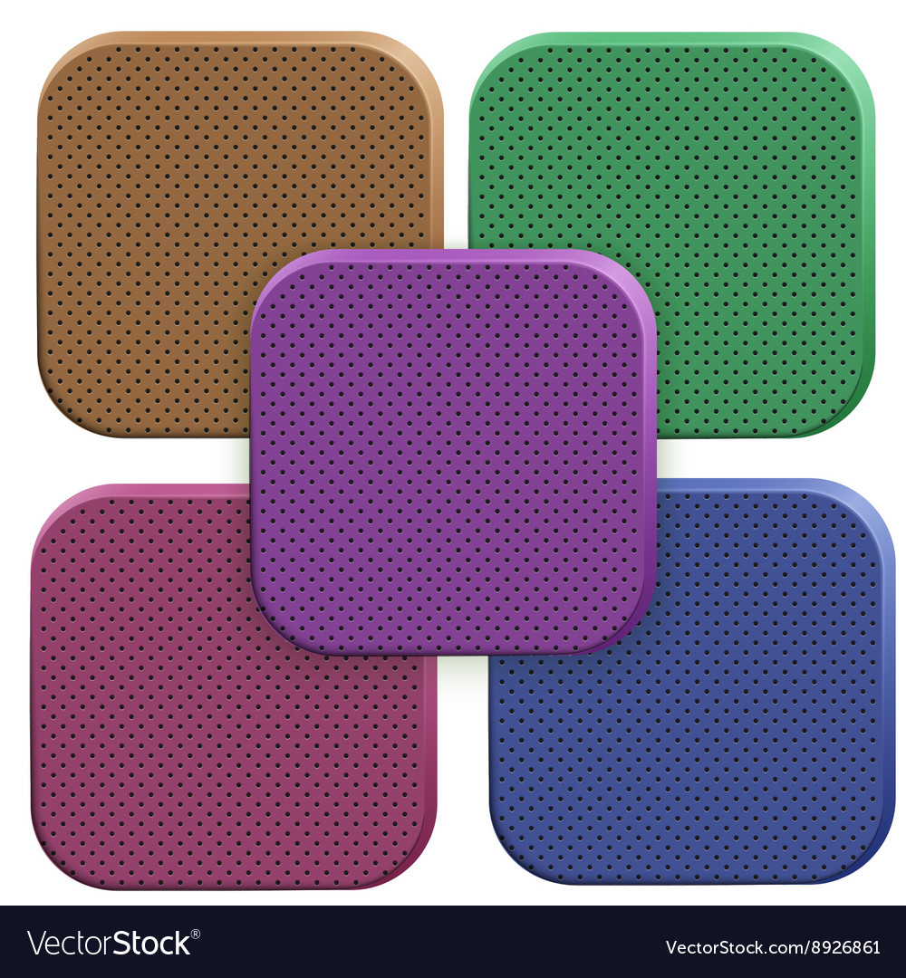 Icons of perforated porous material