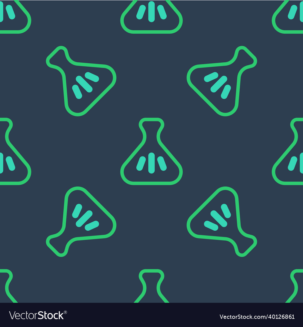 Line dumpling icon isolated seamless pattern vector image Line dumpling icon isolated seamless pattern