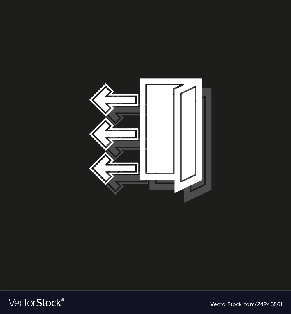 Logout icon - exit sign or register button