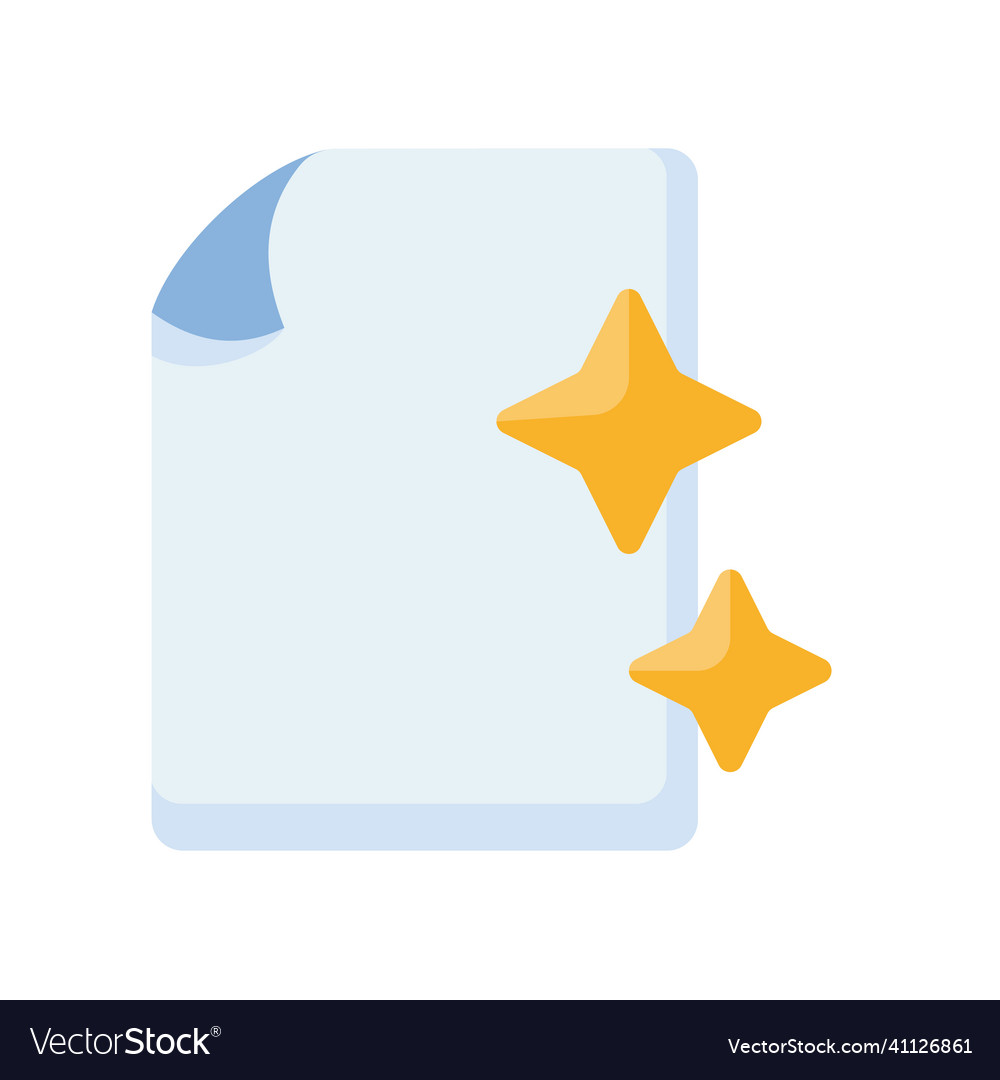 New document file paper blank single isolated