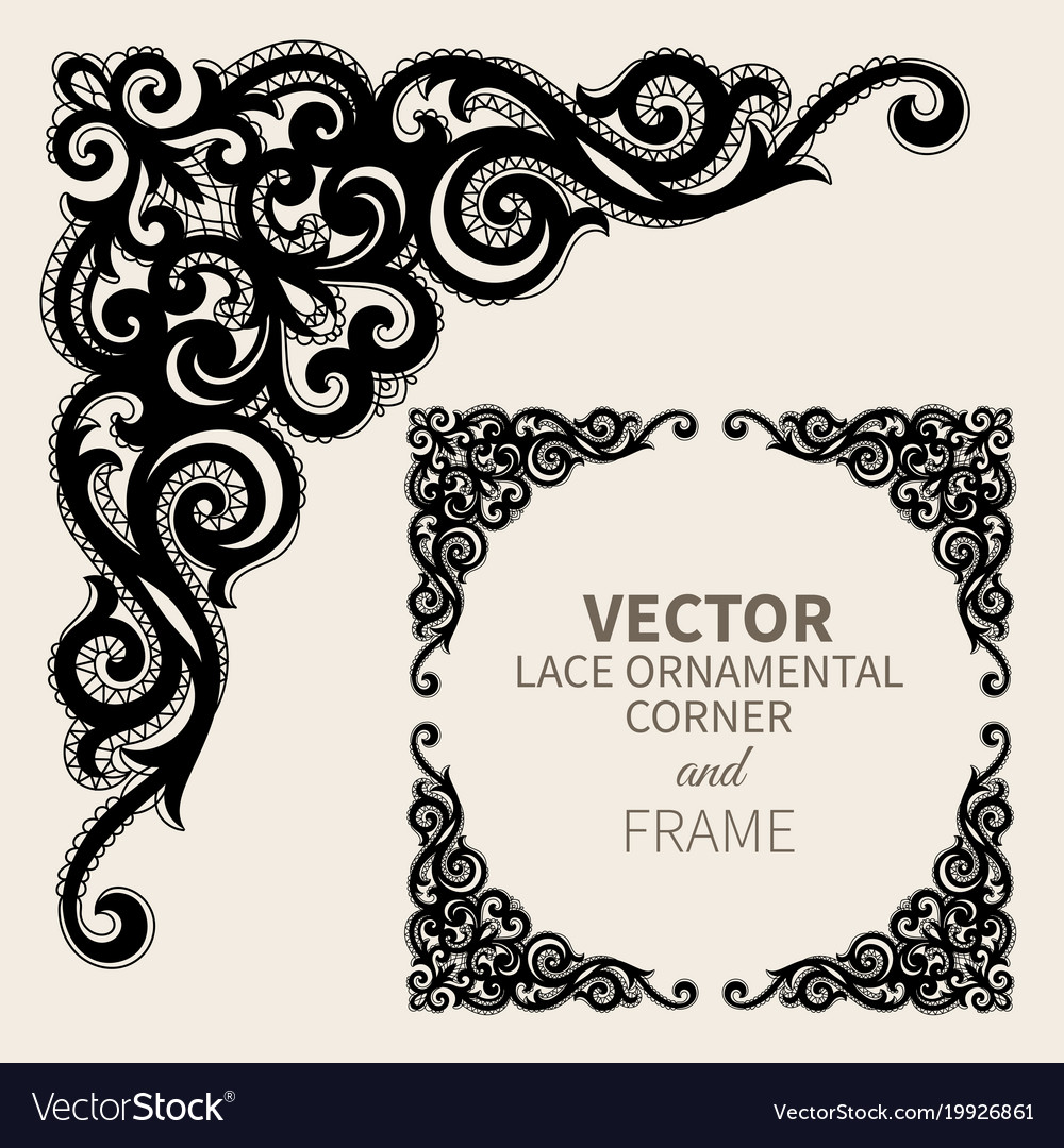 Download Ornamental corner frame Royalty Free Vector Image