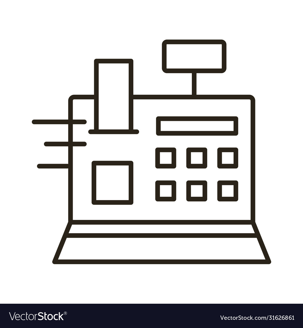 Register machine line style icon