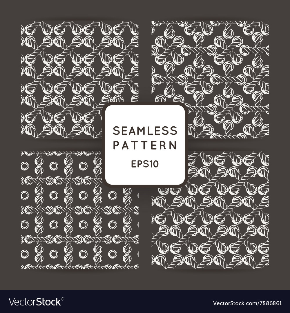Set of seamless patterns with crossed