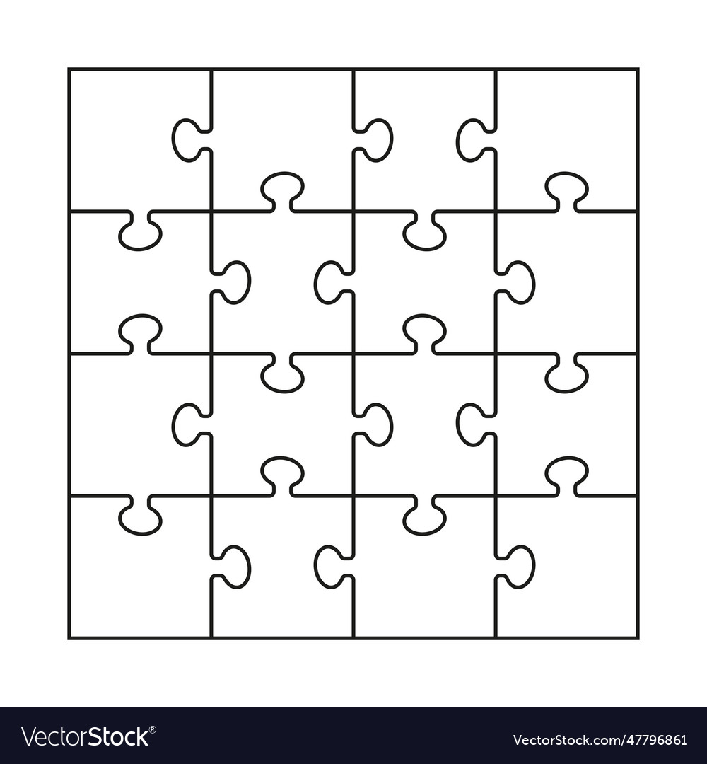 Simple puzzles Royalty Free Vector Image VectorStock