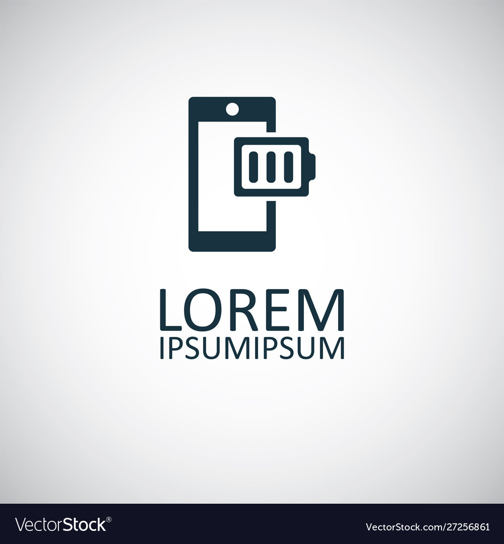 Smartphone battery icon for web and ui