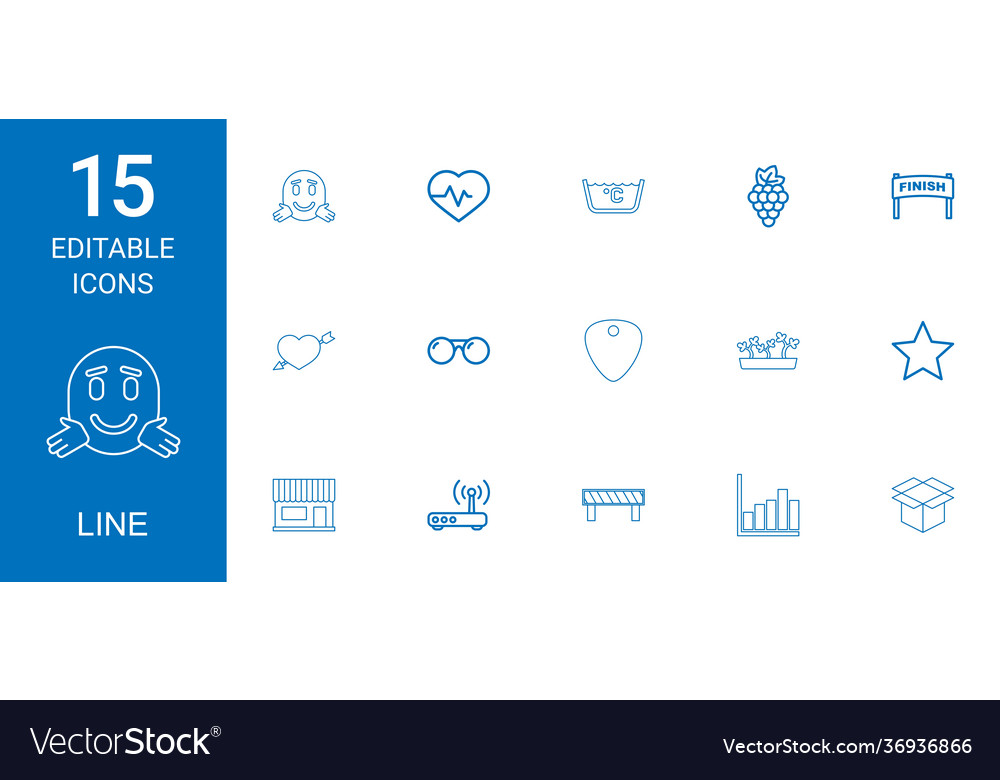 15 line icons