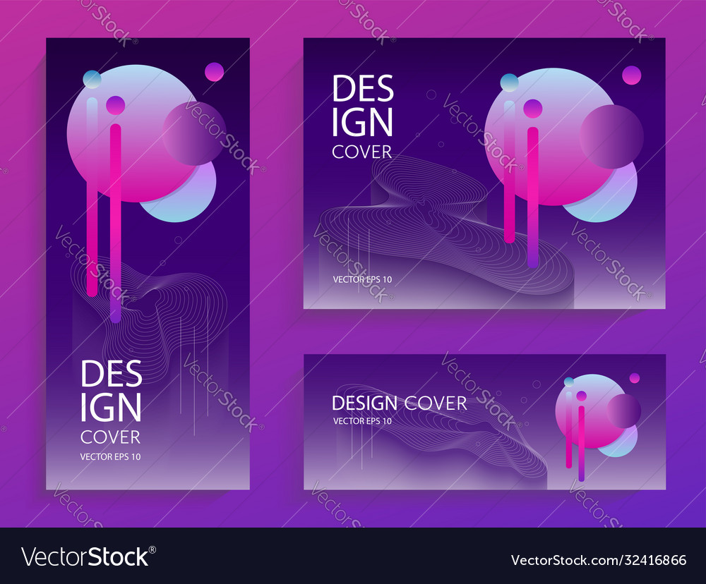 Abstract brochures with gradient circles