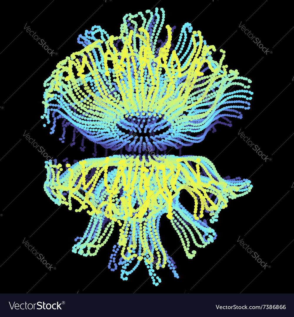 Abstract futuristic design connection structure