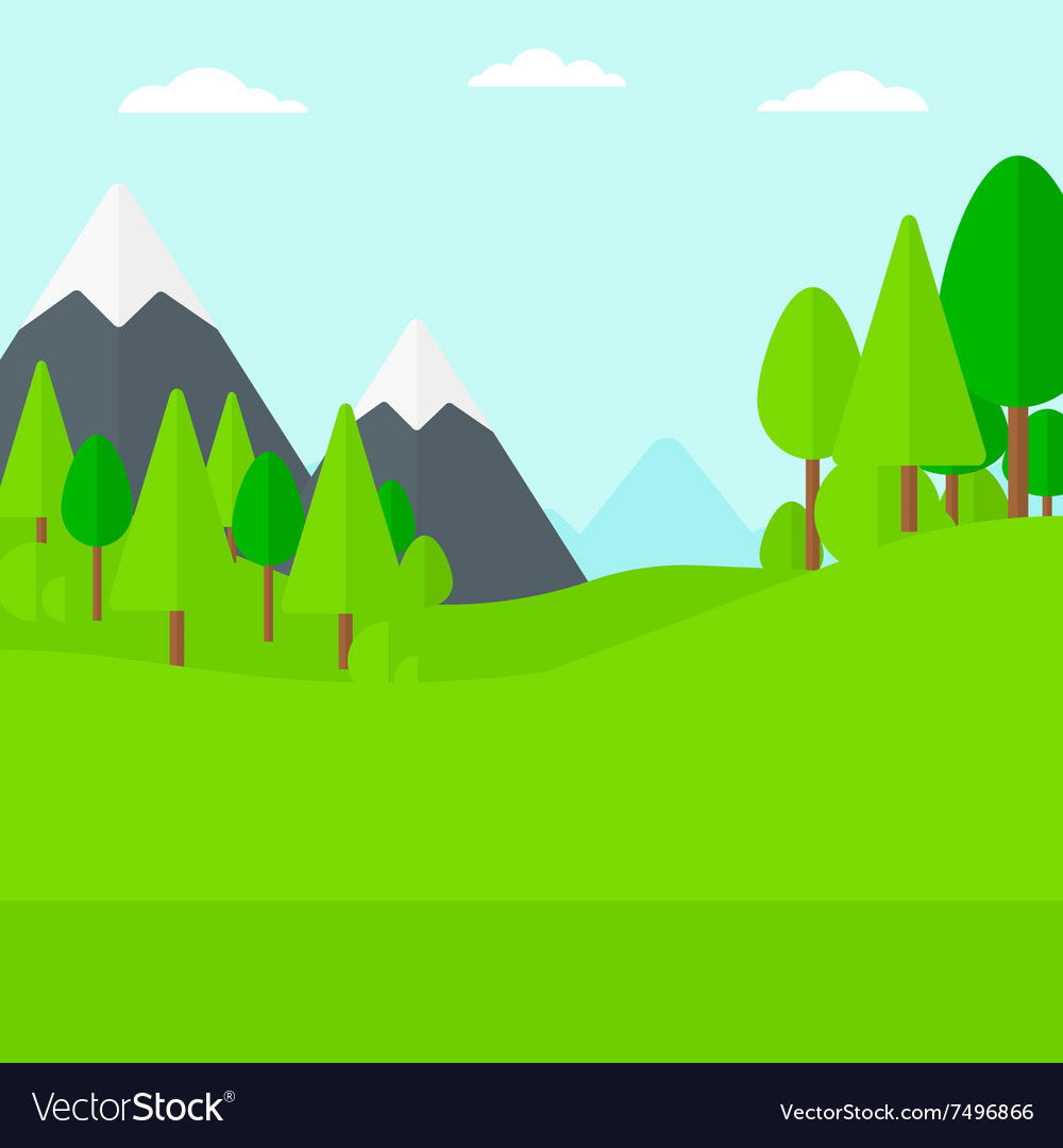 Background of green forest Royalty Free Vector Image