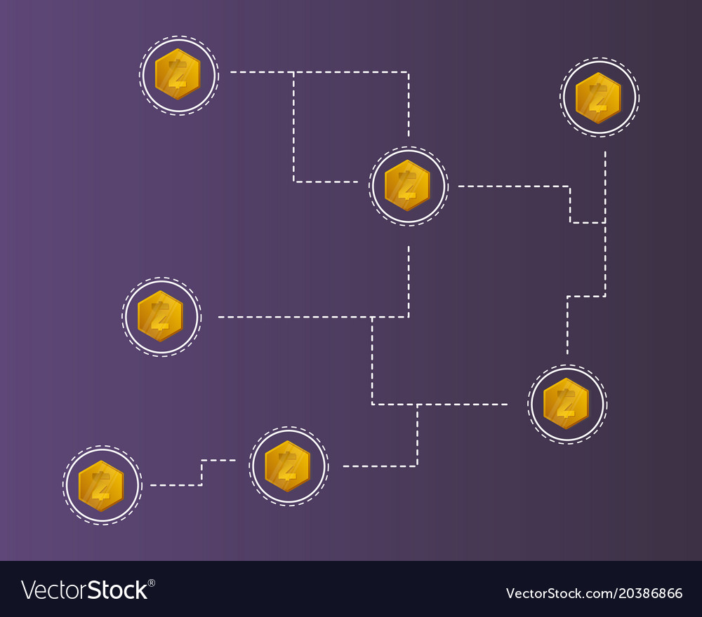 Blockchain smart cash networking background style