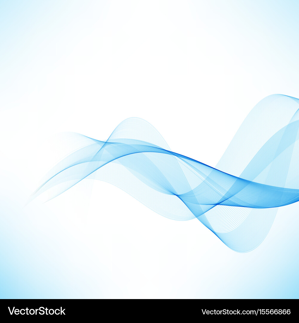 Blue waveabstract white background Royalty Free Vector Image