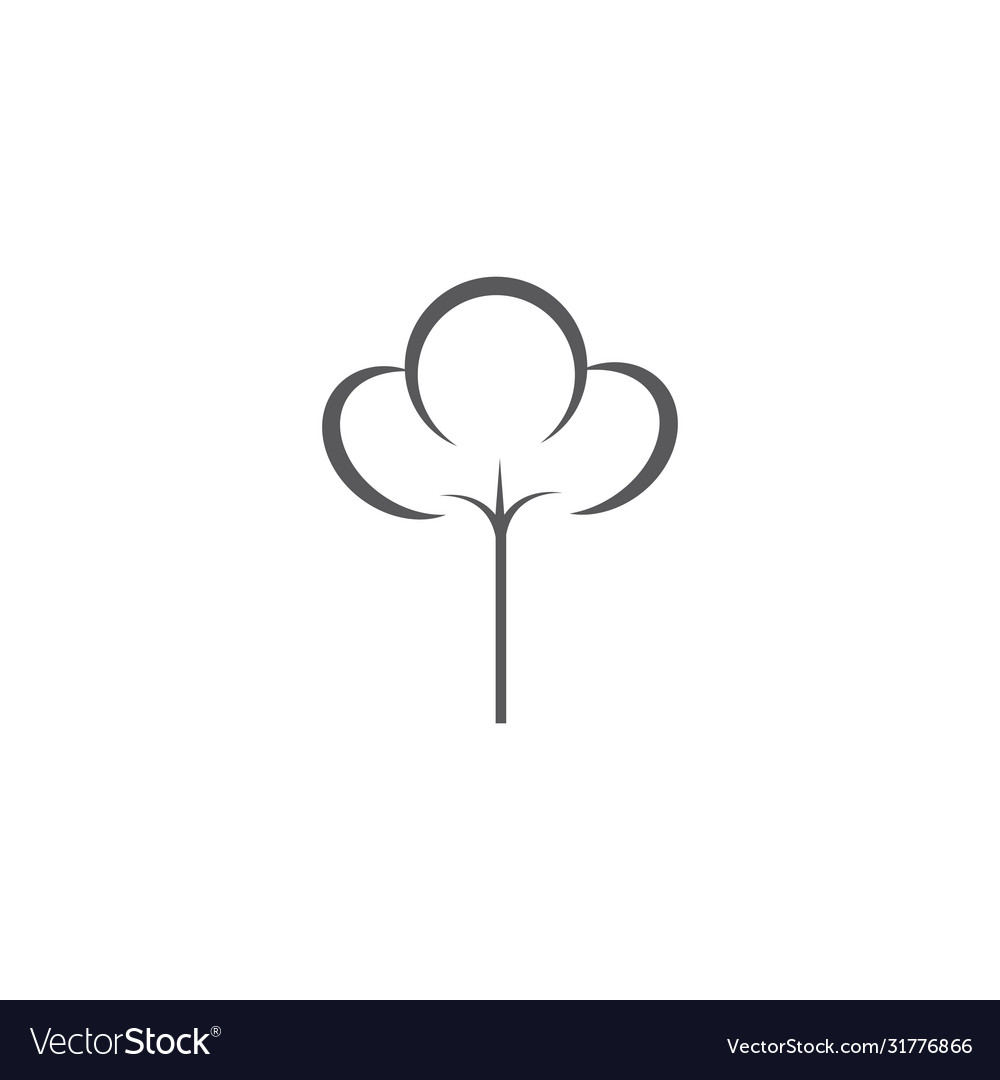 Baumwollblumen-Ikone vector image Baumwollblumen-Ikone