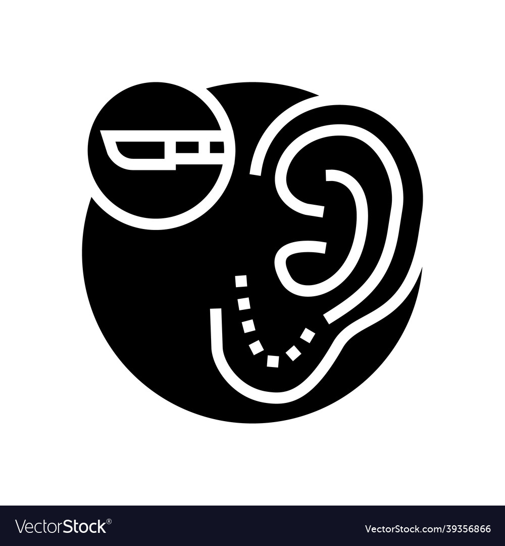 Ear surgery glyph icon