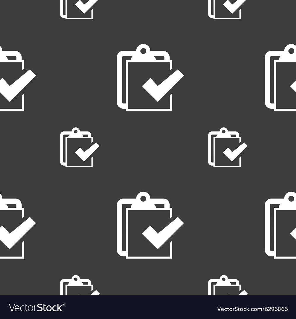 Edit document sign icon seamless pattern on a gray