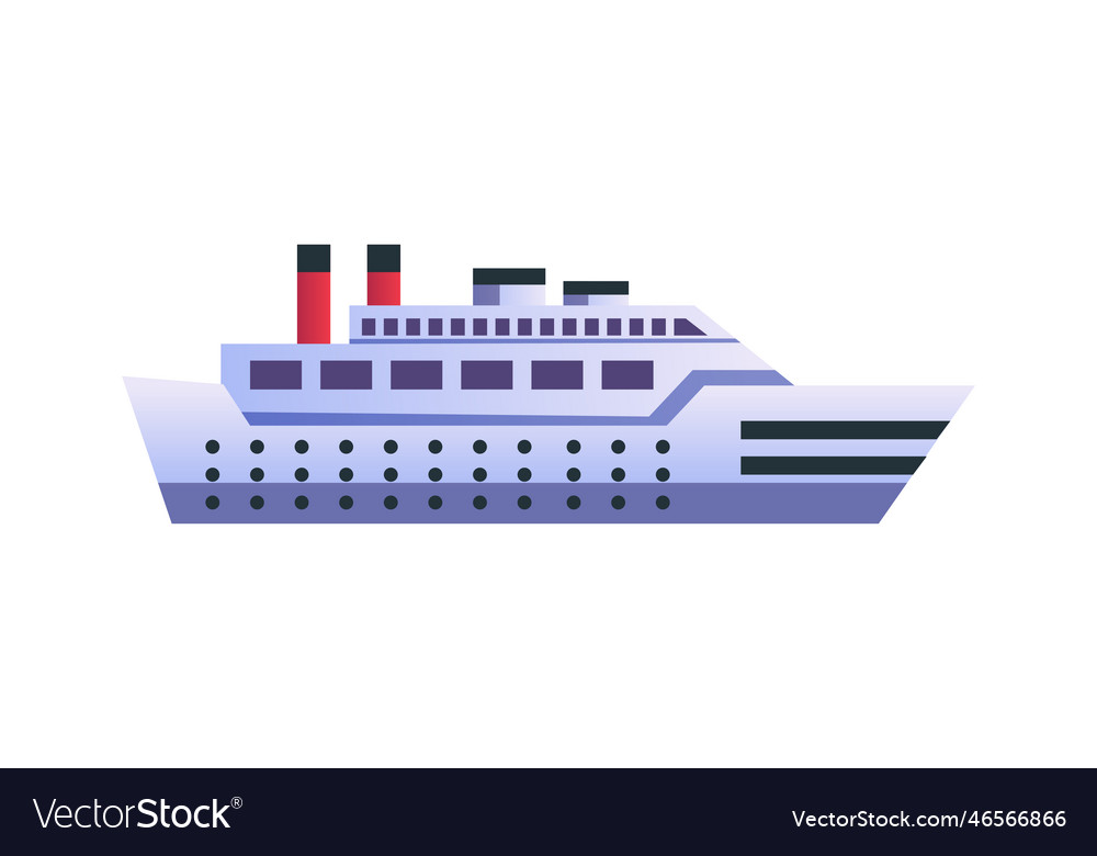 Flat ship Royalty Free Vector Image - VectorStock