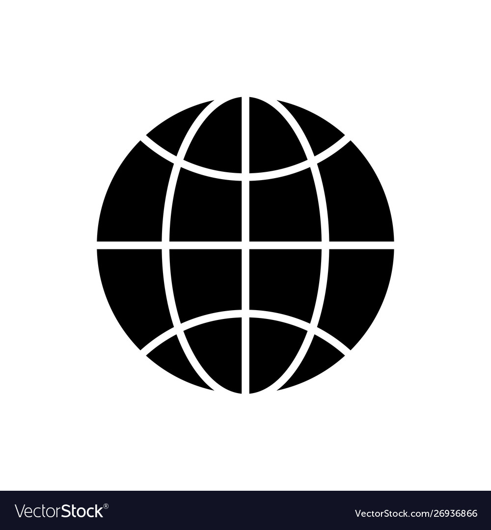 Globe and earth planet web icons in line style vector image Globe and earth planet web icons in line style