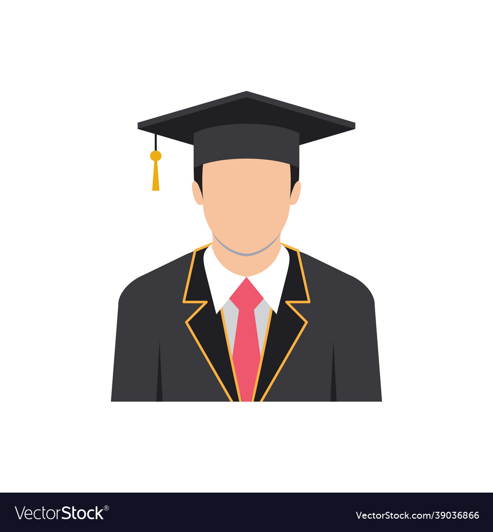 Graduierung Man Icon Design Template