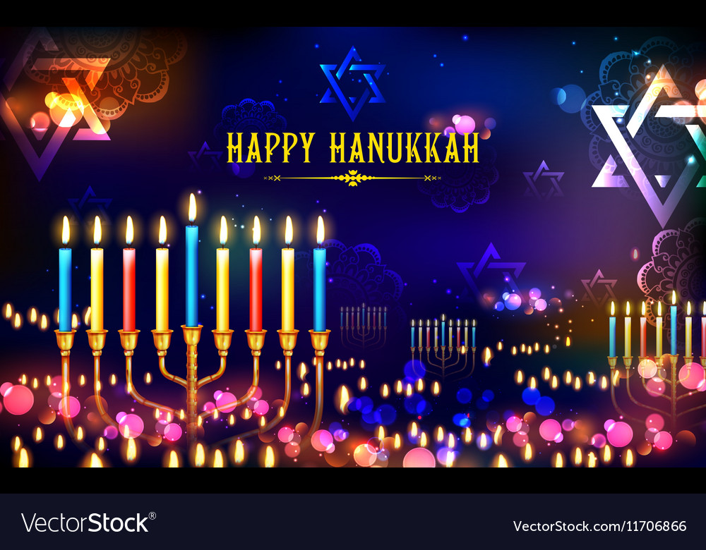 Happy hanukkah jewish holiday background