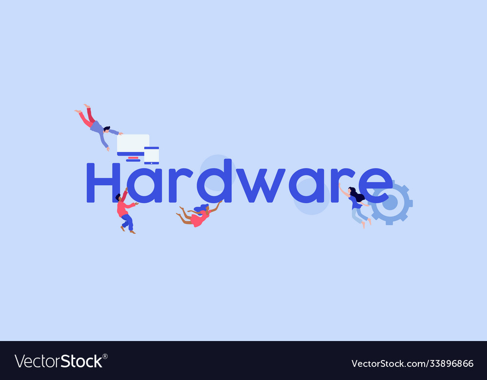 Hardware technological computer vector image Hardware technological computer