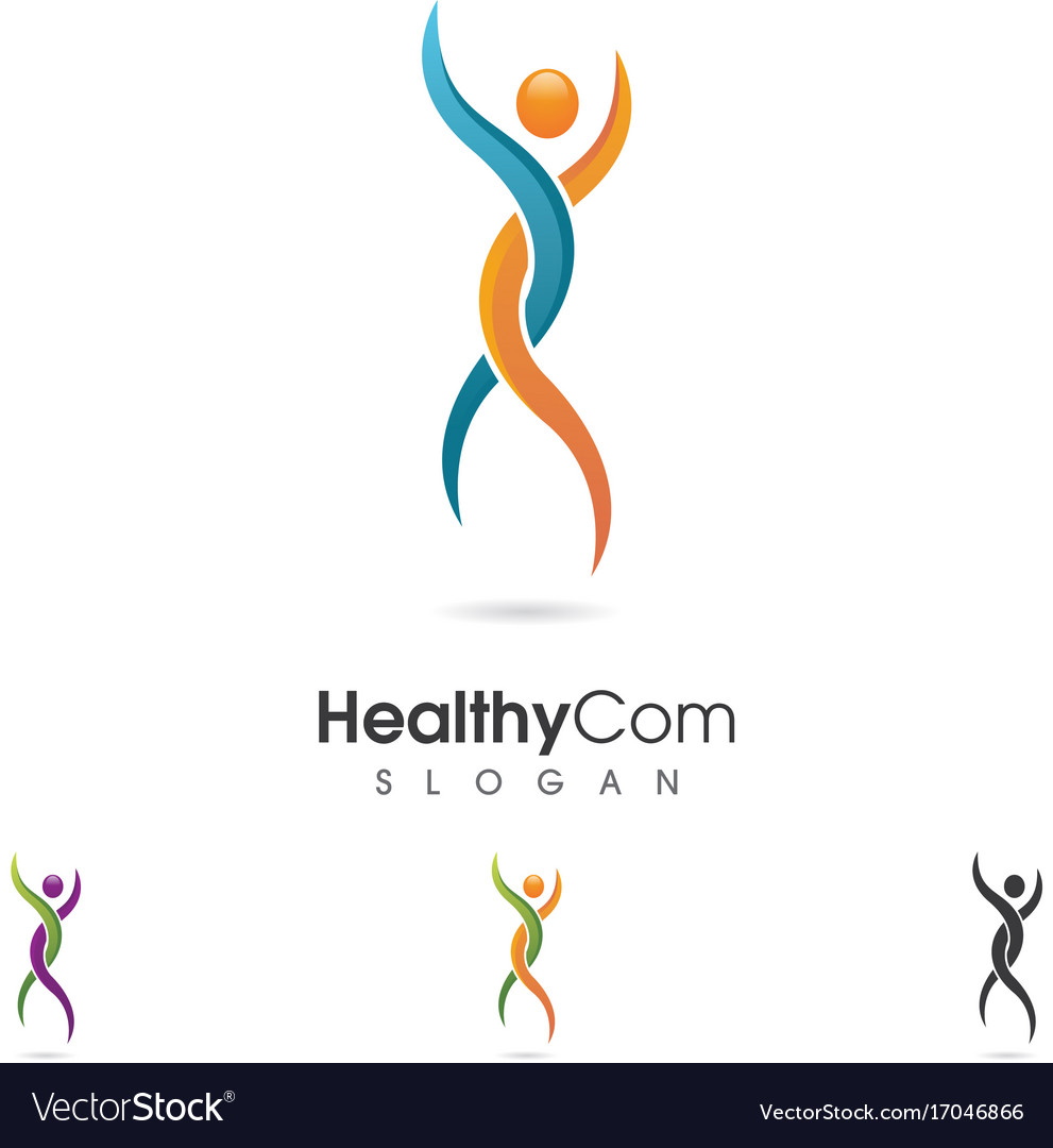 Human character logo sign health care