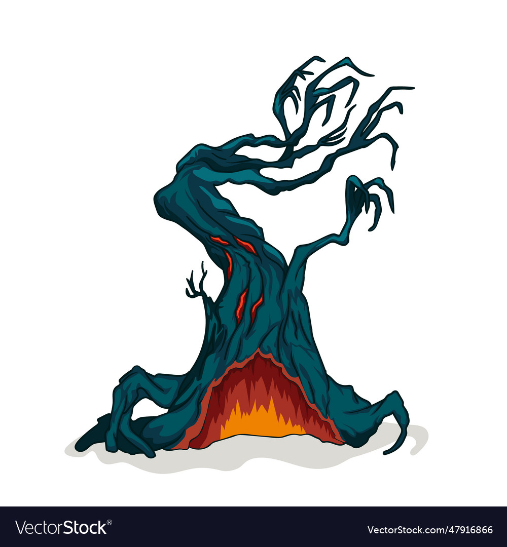 Isolated Spooky Tree Halloween Monster Draw Vector Image Isolated Spooky Tree Halloween Monster Draw Vector 47916866