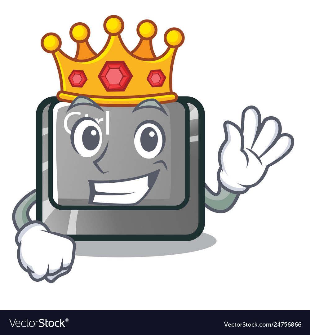 King ctrl button on cartoon keyboard