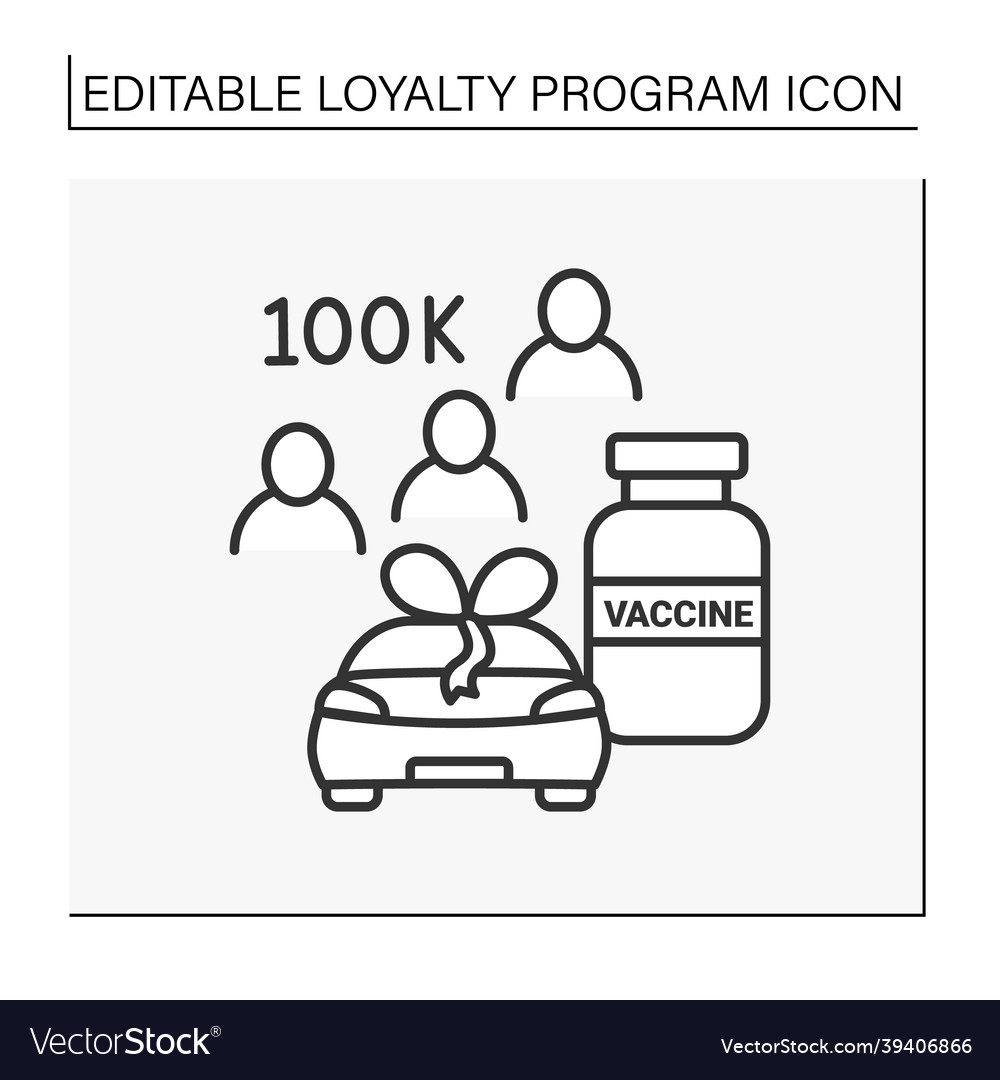 Loyalty program line icon vector image Loyalty program line icon
