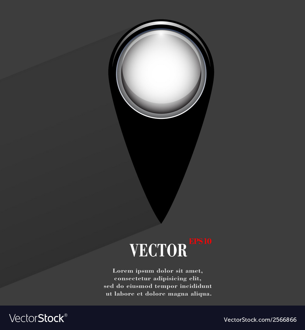 Map pointers flat modern web button with long