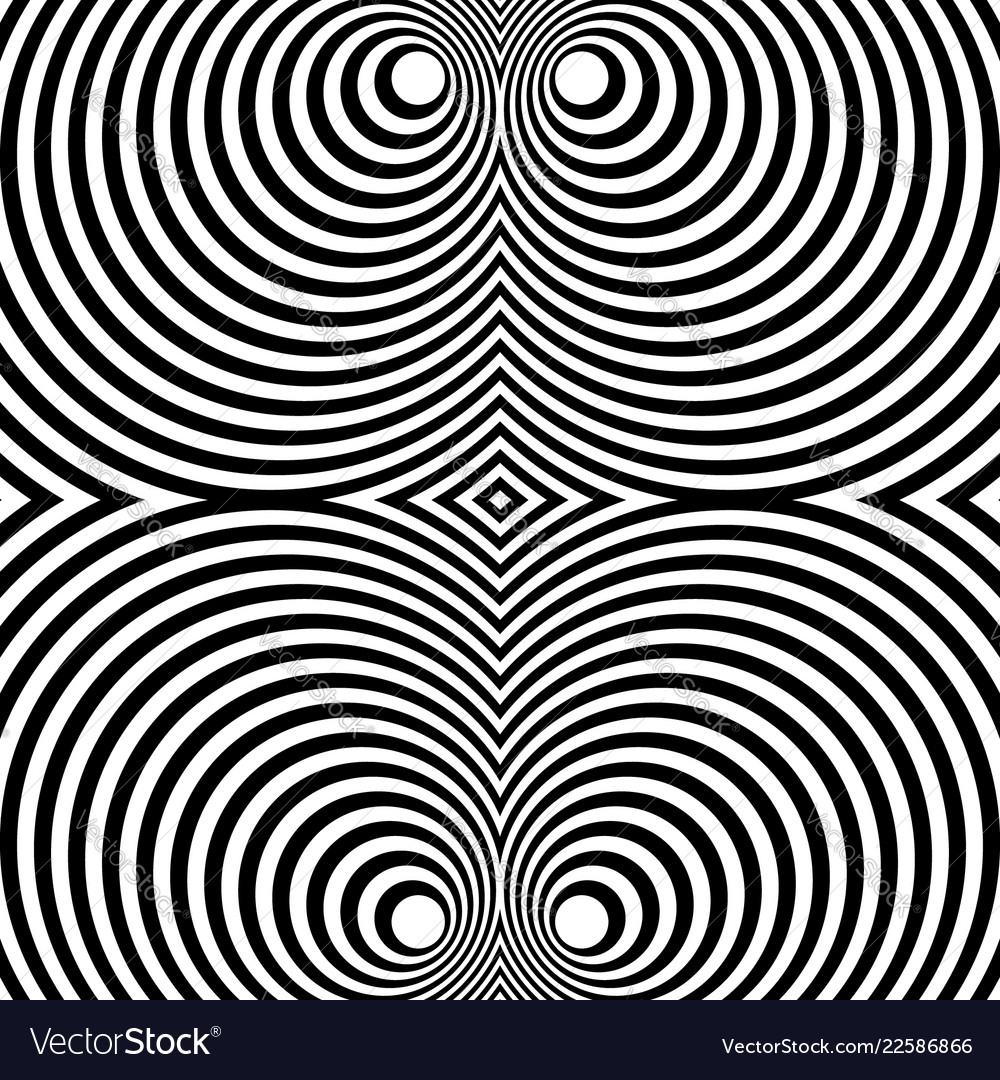 Mirrored symmetrical pattern with concentric