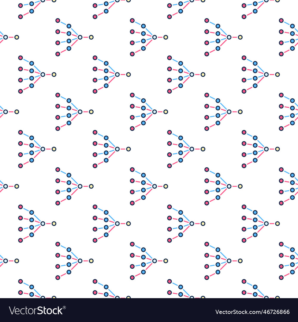 Neural network machine learning colored seamless Vector Image Neural network machine learning colored seamless