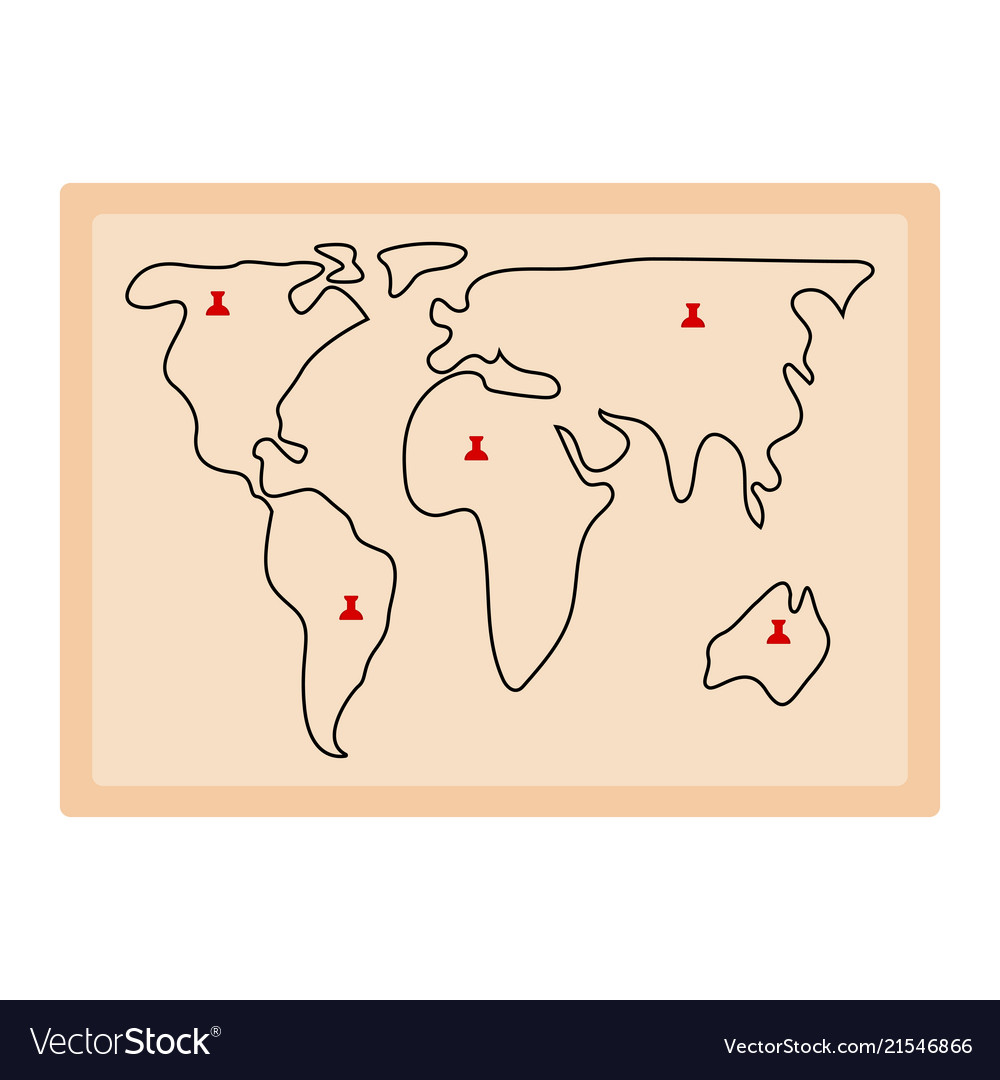 Old map with marks icon