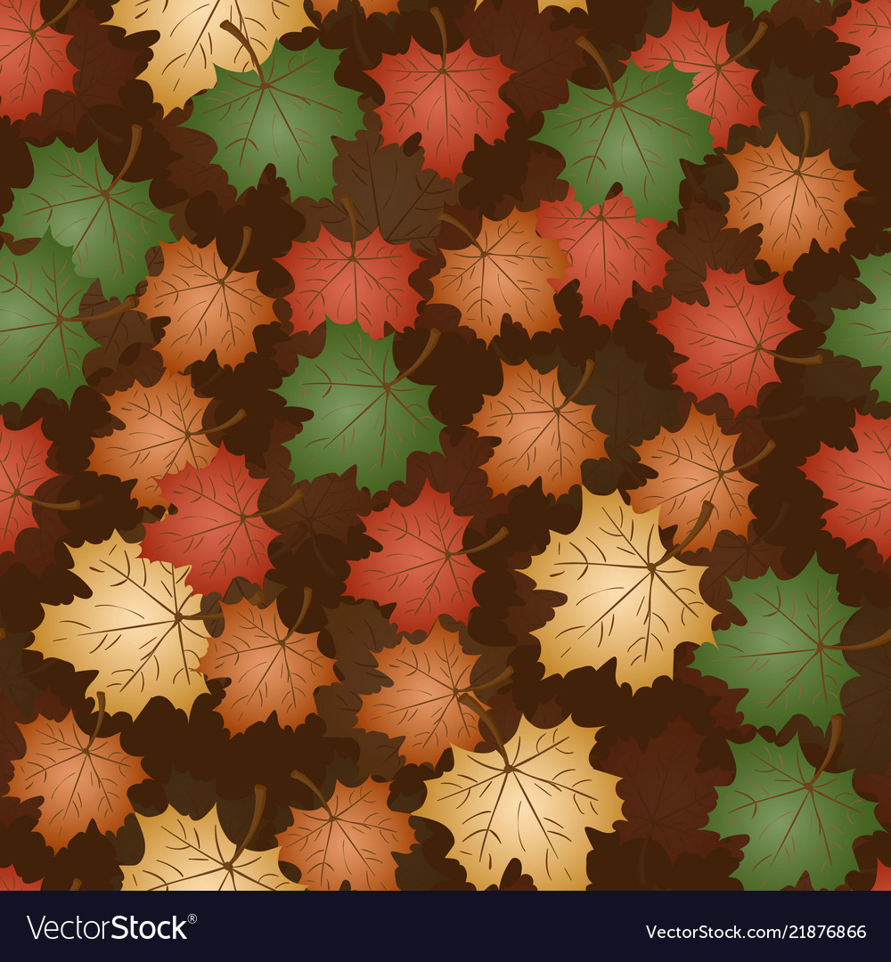 Seamless pattern 3 on the theme of autumn maple