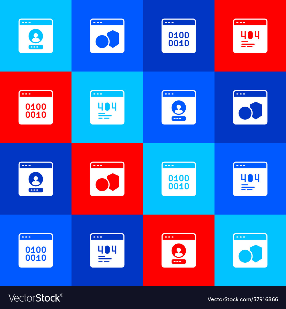Set create account screen software binary code vector image Set create account screen software binary code