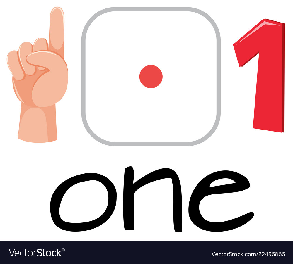 Set of number one symbol Royalty Free Vector Image