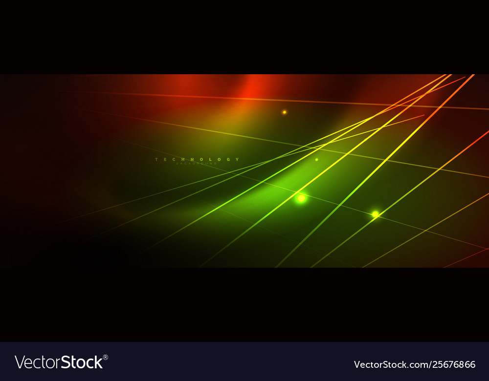 Shiny color neon light with lines abstract Vector Image Shiny color neon light with lines abstract