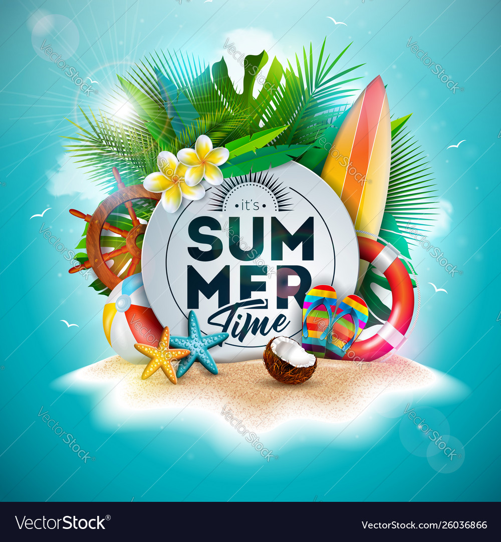 Its summer time Royalty Free Vector Image - VectorStock