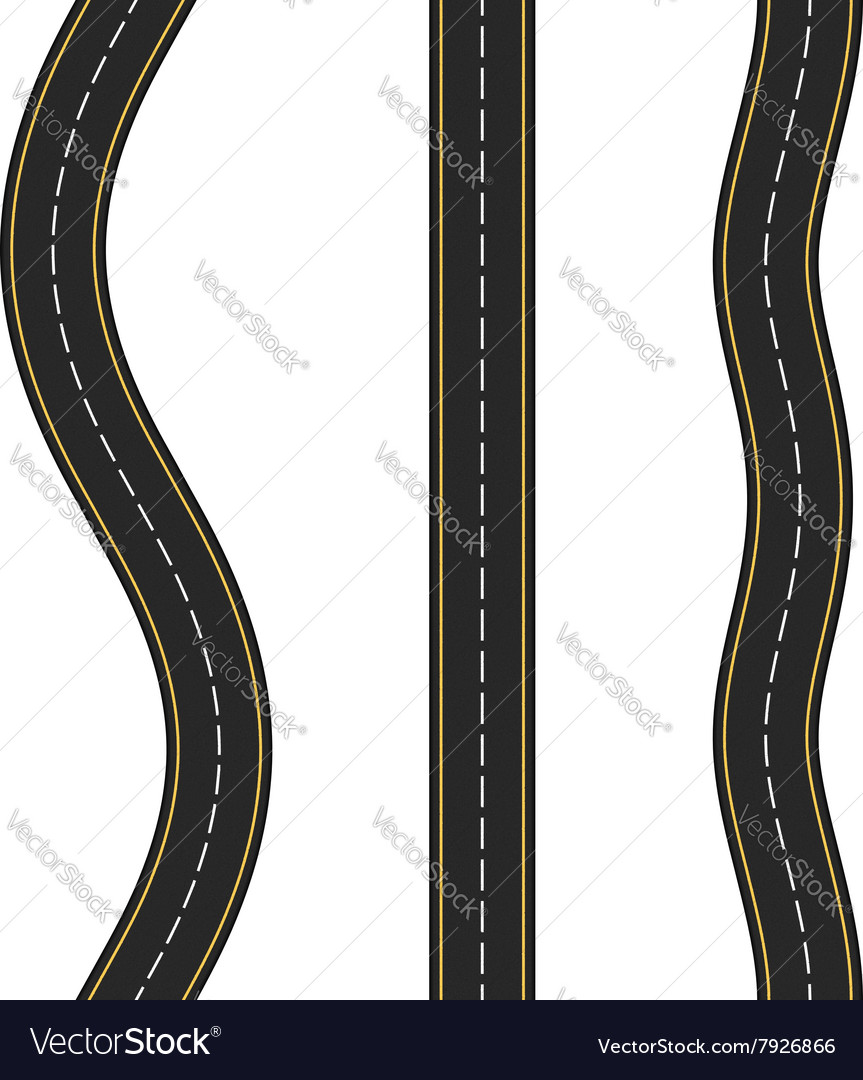 Vertical seamless roads Royalty Free Vector Image