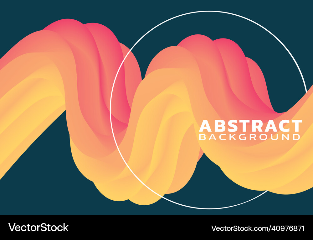 3d fluid gradient abstract colorful background Vector Image