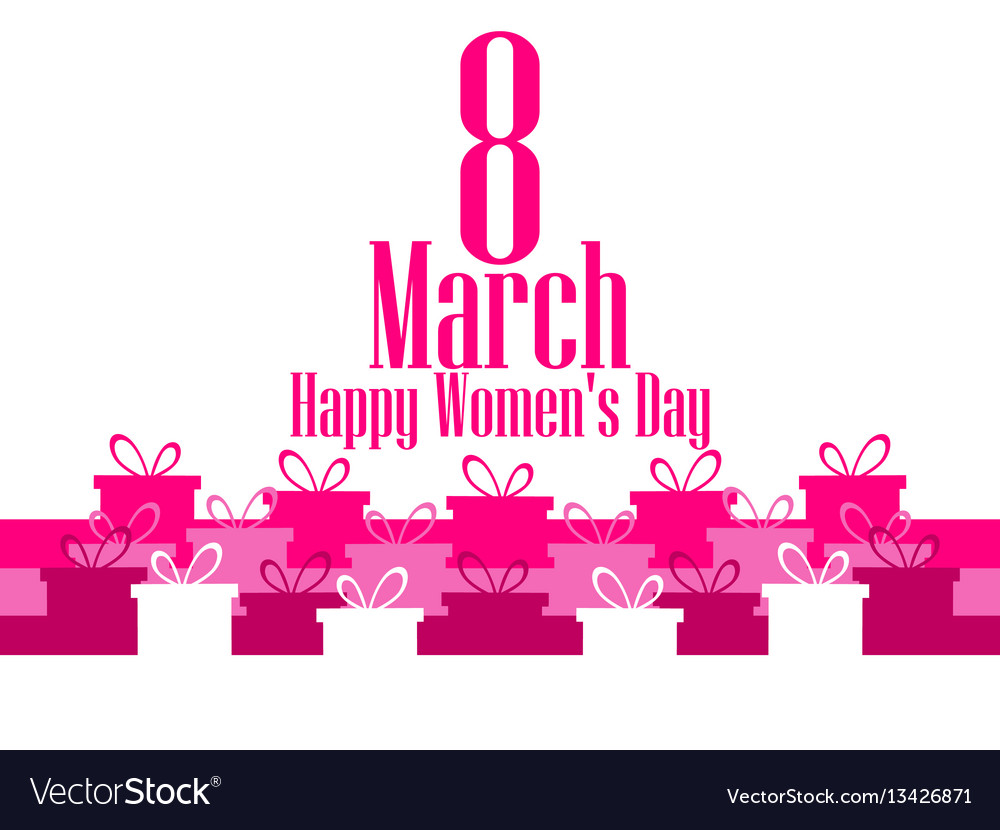 8 March Day International Womens Day Banner Vector Image