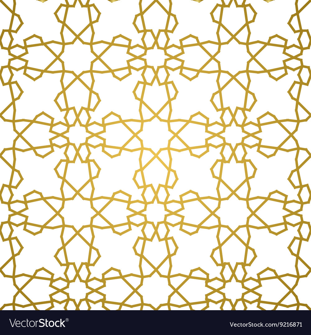 Arabic pattern gold style Traditional east Vector Image