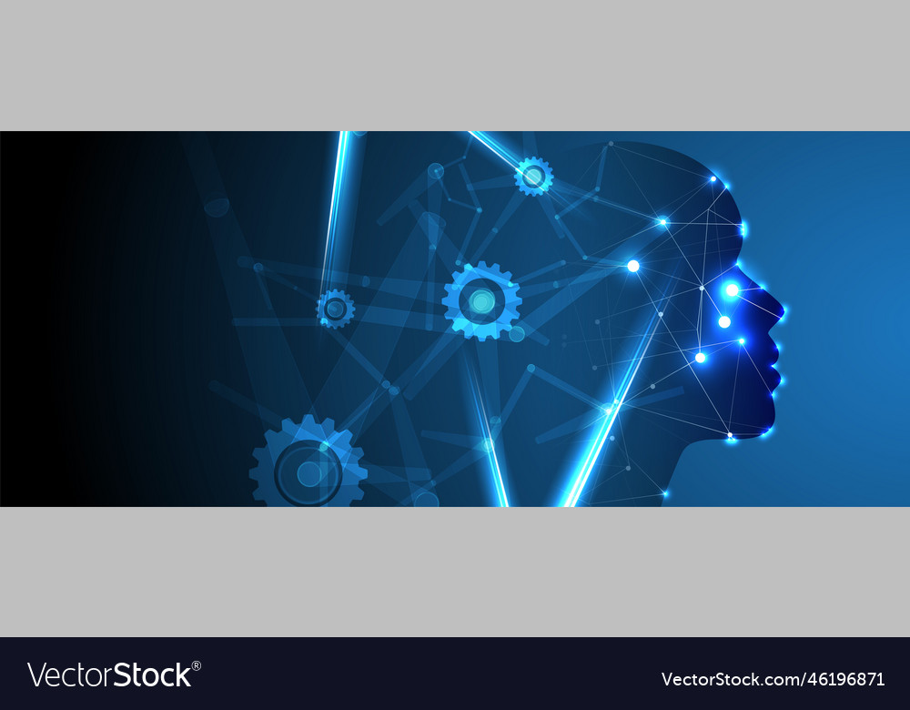 Artificial intelligence technology web background Vector Image Artificial intelligence technology web background