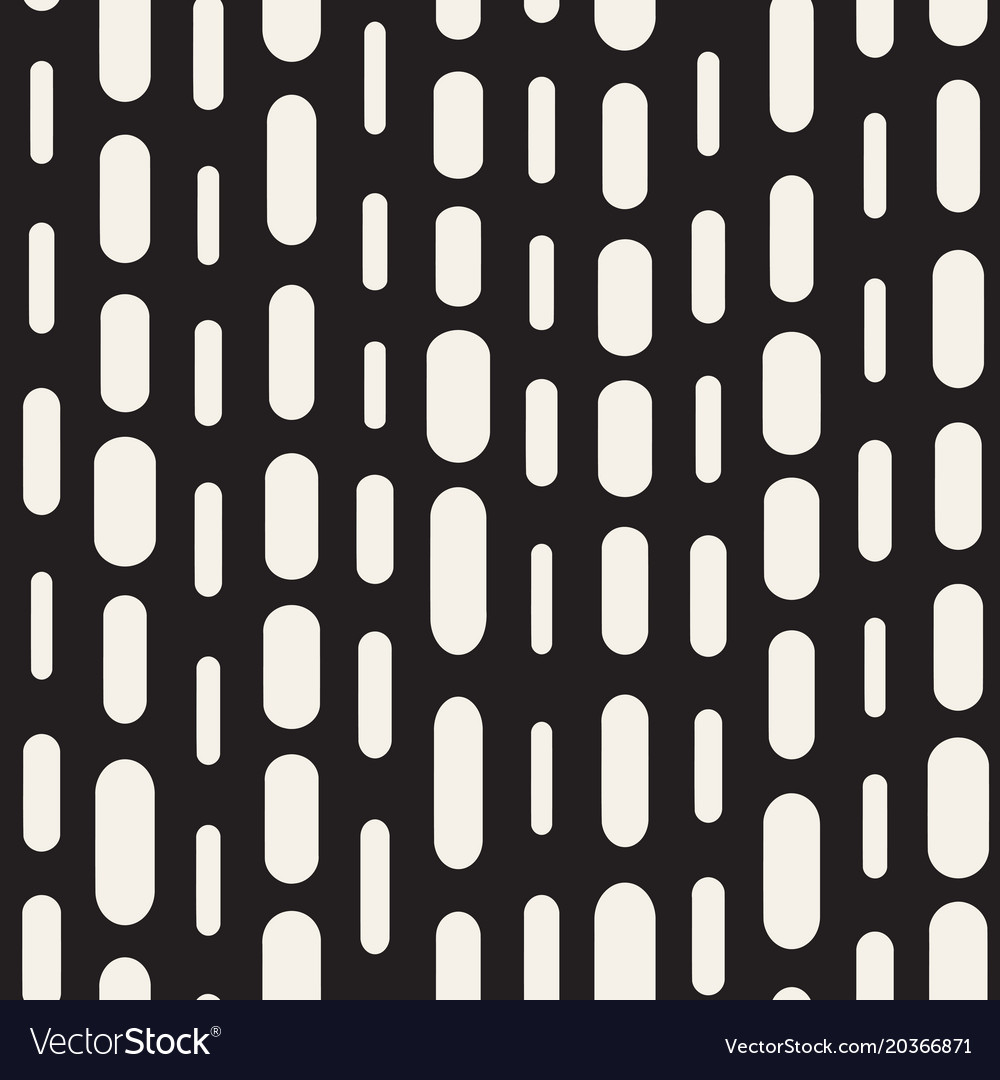Black and white irregular rounded dashed lines