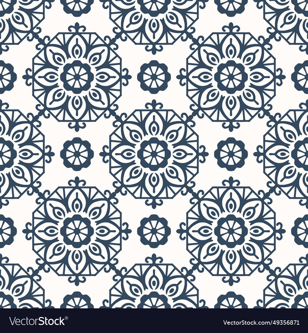 Black and white seamless pattern with arabesques vector image Black and white seamless pattern with arabesques