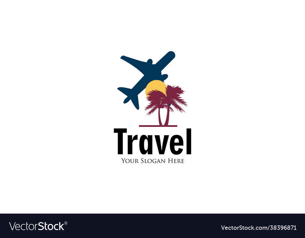 Detailed travel logo concept for business