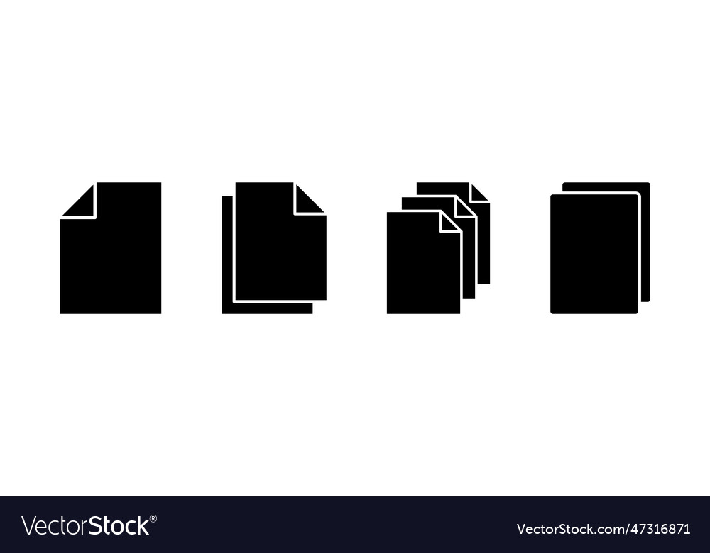 Document icon set paper file