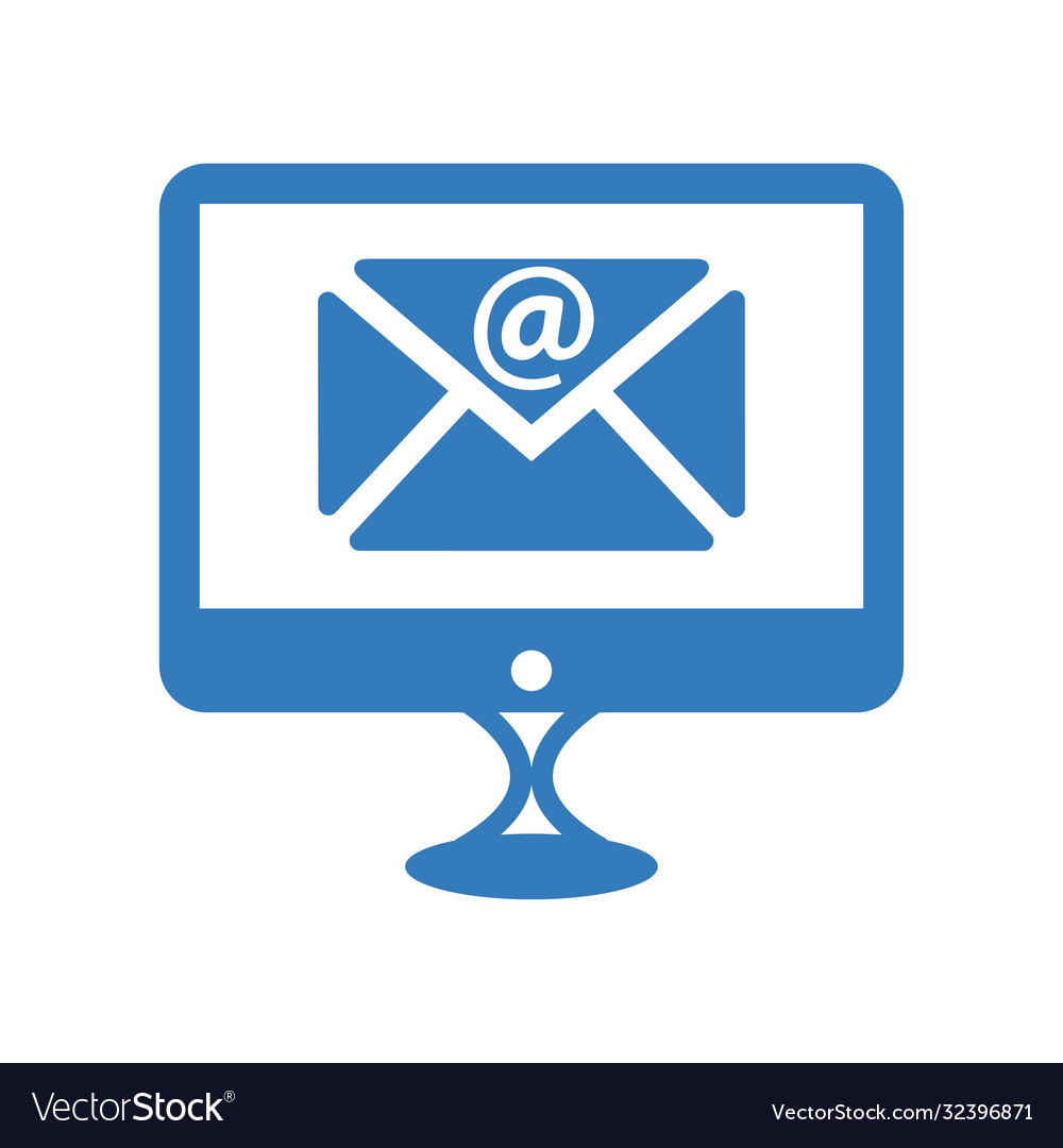 Email contact mail inbox icon blue color