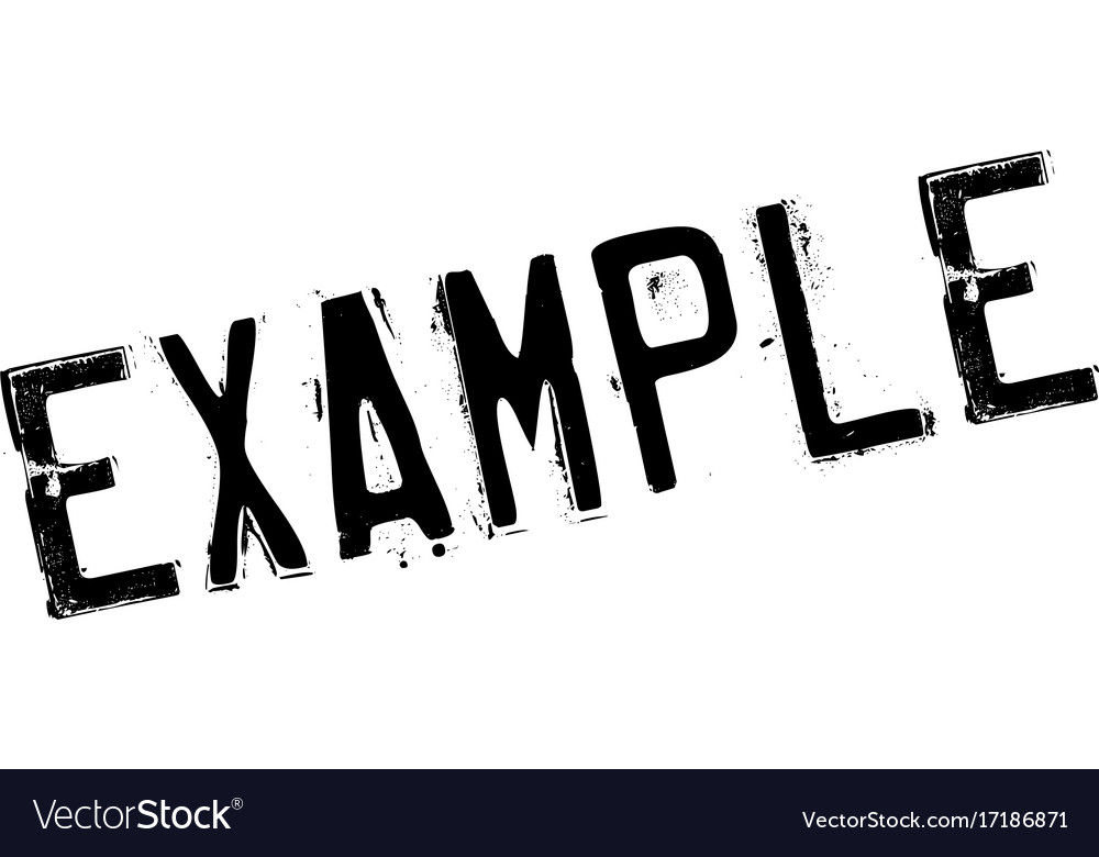 Example rubber stamp