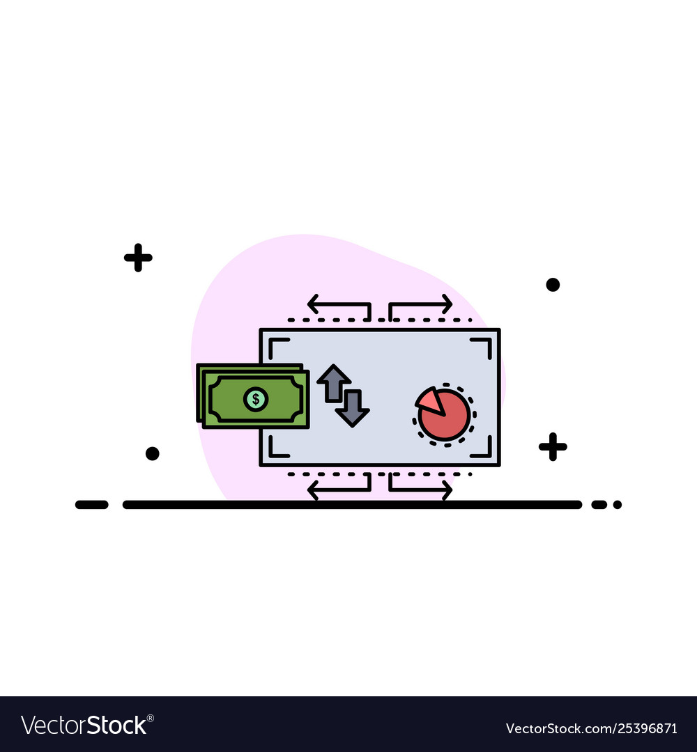 Finance flow marketing money payments flat color