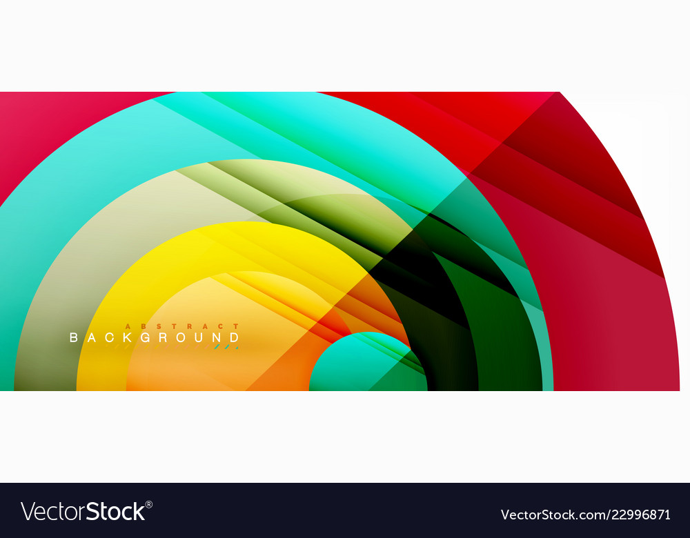 Glossy colorful circles abstract background